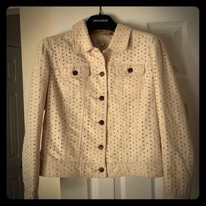 Eyelet short jacket